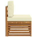 Udendørs end sofa Naturfarvet 91 x 63 x 73 cm Massivt Akacietræ