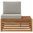 Udendørs end sofa Naturfarvet 91 x 63 x 73 cm Massivt Akacietræ