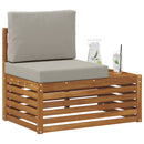 Udendørs end sofa Naturfarvet 91 x 63 x 73 cm Massivt Akacietræ