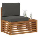Udendørs end sofa Naturfarvet 91 x 63 x 73 cm Massivt Akacietræ