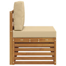 Udendørs end sofa Naturfarvet 91 x 63 x 73 cm Massivt Akacietræ