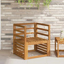 Armlæn 2 pcs Brun 59 x 4 x 73 cm Konstrueret træ