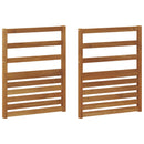 Armlæn 2 pcs Brun 59 x 4 x 73 cm Konstrueret træ