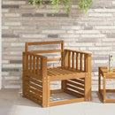 Armlæn 2 pcs Brun 60 x 6 x 61 cm Konstrueret træ