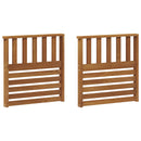 Armlæn 2 pcs Brun 60 x 6 x 61 cm Konstrueret træ
