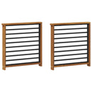 Armlæn 2 pcs Naturfarvet 60 x 6 x 61 cm Massivt Akacietræ