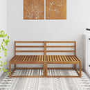 2 Stk Udendørs Mellem Sofa Naturfarvet 158 x 83 x 73 cm
