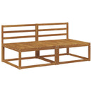 2 Stk Udendørs Mellem Sofa Naturfarvet 158 x 83 x 73 cm