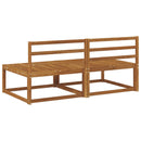 2 Stk Udendørs Mellem Sofa Naturfarvet 158 x 83 x 73 cm
