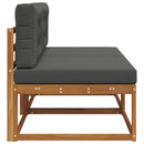 Udendørs Mellem Sofa med pude 2 Stk Naturfarvet