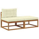 Sektionel sofa enheder med pude 2 Stk Naturfarvet