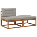 Sektionel sofa enheder med pude 2 Stk Naturfarvet