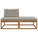 Sektionel sofa enheder med pude 2 Stk Naturfarvet