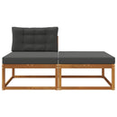 Sektionel sofa enheder med pude 2 Stk Naturfarvet