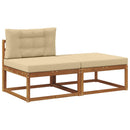 Sektionel sofa enheder med pude 2 Stk Naturfarvet