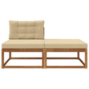 Sektionel sofa enheder med pude 2 Stk Naturfarvet