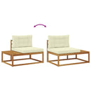 Udendørs end sofa med pude Naturfarvet 115 x 83 x 73 cm