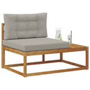 Udendørs end sofa med pude Naturfarvet 115 x 83 x 73 cm