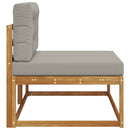 Udendørs end sofa med pude Naturfarvet 115 x 83 x 73 cm