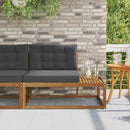 Udendørs end sofa med pude Naturfarvet 115 x 83 x 73 cm