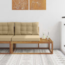 Udendørs end sofa med pude Naturfarvet 115 x 83 x 73 cm