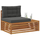 Udendørs end sofa med pude Naturfarvet 115 x 83 x 73 cm