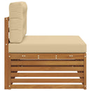 Udendørs end sofa 3 Stk Naturlig og Beige 115 x 83 x 73 cm