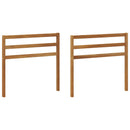 Armlæn 2 pcs Naturfarvet 79 x 4 x 73 cm Massivt Akacietræ