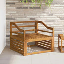 Armlæn 2 pcs Brun 79 x 4 x 73 cm Konstrueret træ