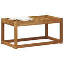 Udendørs Skammel Bænk Naturfarvet 79 x 43 x 37 cm
