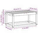 Udendørs Skammel Bænk Naturfarvet 79 x 43 x 37 cm