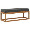 Udendørs Stolbænk Naturlig og Antracit 115 x 43 x 45 cm