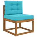 Udendørs Sofa Pude Polyester Turkis 60 x 60 x 8 cm