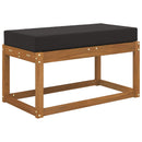 Udendørs Sædepude 100% polyester Sort 80 x 40 x 8 cm