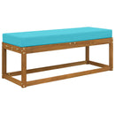 Udendørs Sædepude 100% polyester Turkis 111,5 x 40 x 8 cm