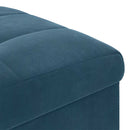 Ottoman med Opbevaring Blå 40 x 40 x 45 cm Fløjl