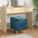 Ottoman med Opbevaring Blå 40 x 40 x 45 cm Fløjl