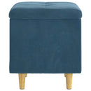 Ottoman med Opbevaring Blå 40 x 40 x 45 cm Fløjl