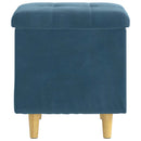 Ottoman med Opbevaring Blå 40 x 40 x 45 cm Fløjl
