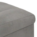Ottoman med Opbevaring Lysegrå 40 x 40 x 45 cm Fløjl