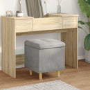 Ottoman med Opbevaring Lysegrå 40 x 40 x 45 cm Fløjl