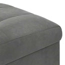 Ottoman med Opbevaring Mørkegrå 40 x 40 x 45 cm Fløjl