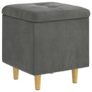 Ottoman med Opbevaring Mørkegrå 40 x 40 x 45 cm Fløjl