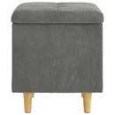 Ottoman med Opbevaring Mørkegrå 40 x 40 x 45 cm Fløjl