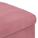 Ottoman med Opbevaring Lyserød 40 x 40 x 45 cm Fløjl