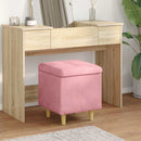 Ottoman med Opbevaring Lyserød 40 x 40 x 45 cm Fløjl
