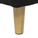 Ottoman med Opbevaring Sort 40 x 40 x 45 cm Fløjl