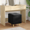 Ottoman med Opbevaring Sort 40 x 40 x 45 cm Fløjl