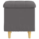 Ottoman med Opbevaring Grå 40 x 40 x 45 cm Kunstlæder
