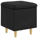 Ottoman med Opbevaring Sort 40 x 40 x 45 cm Kunstlæder